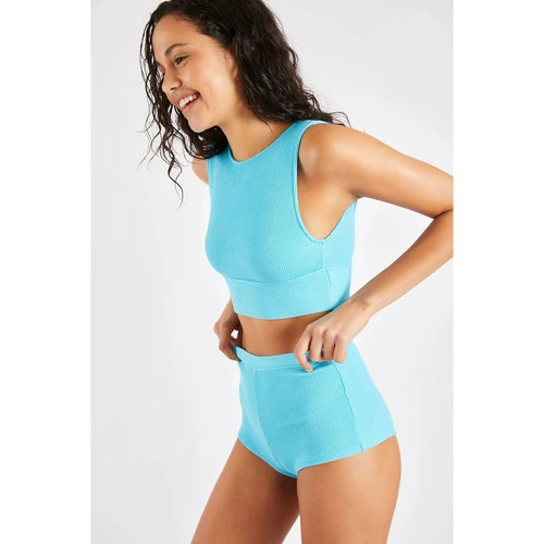 Banana Moon NAZA SCRUNCHY Couleur BLEU TURQUOISE 5 Banana Moon NAZA SCRUNCHY Couleur BLEU TURQUOISE – Image 3