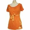 Banana Moon Top Manches Courtes 38 - T2 - M Couleur Orange -Banana Moon Soldes Boutique 23891970 500 A